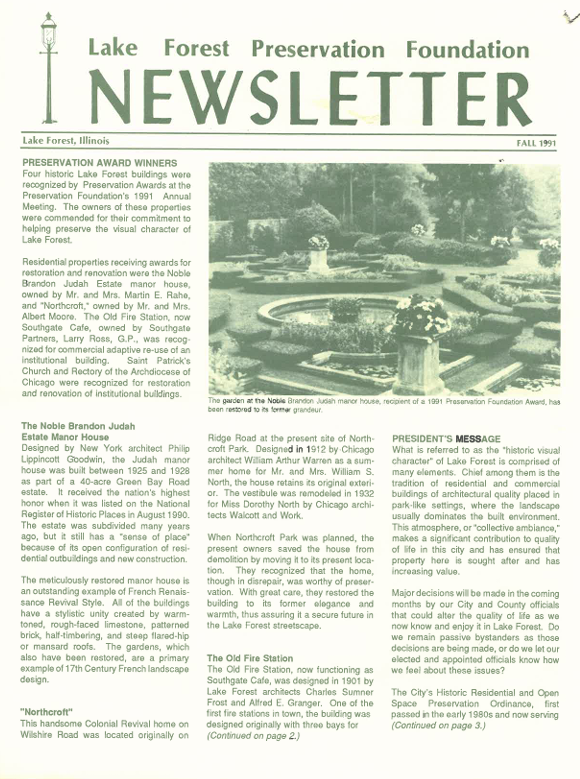 1991 Fall Newsletter