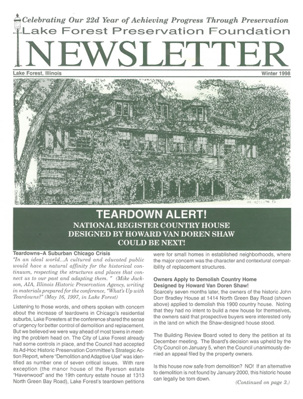 1998 Winter Newsletter