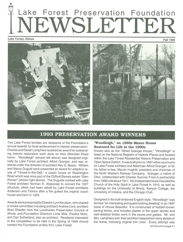 1993 Fall Newsletter