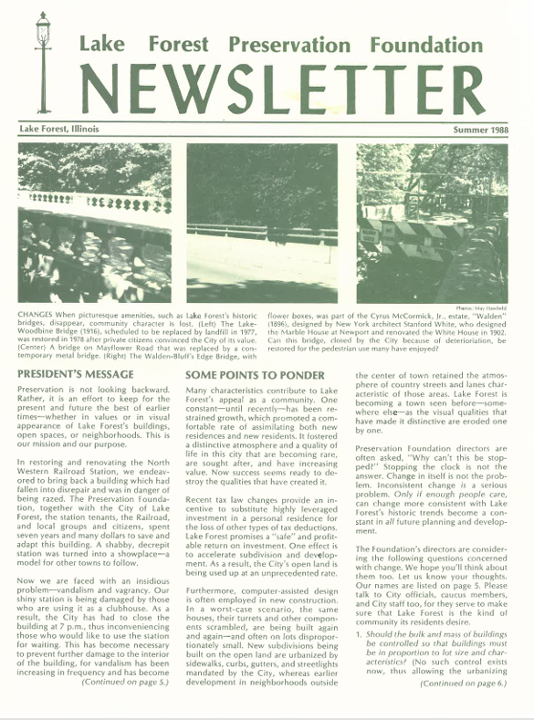 1988 Summer Newsletter