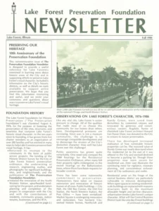 1986 Fall Newsletter