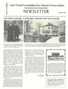 1985 Spring Newsletter
