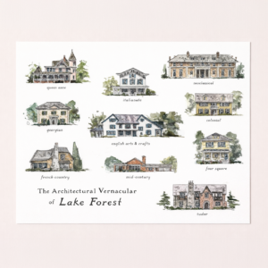 The Architectural Vernacular of Lake Forest Print